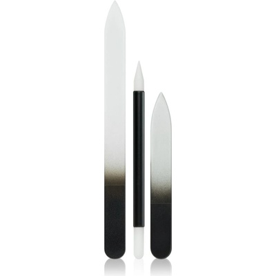 Crystal Bohemia Black sklený pilník na nechty 3 ks