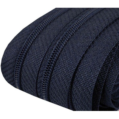 Pro Háčkování Zip spirálový 3 mm metráž - tmavě modrá 5 m