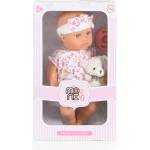 Moni Детска кукла Moni Toys - Lovely Baby Bear, 30 сm, с цветни дрешки (111799)