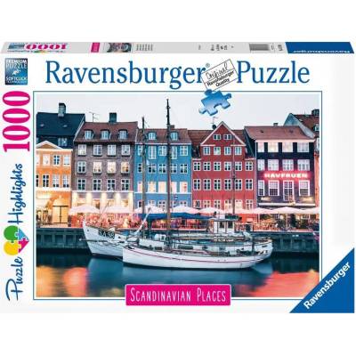 Ravensburger - Puzzle Scandinavian city - Copenhagen Denmark - 1 000 piese