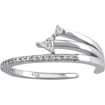 SILVEGO Otvorený strieborný prsteň Lilly s Brilliance Zirconia MSS176RW