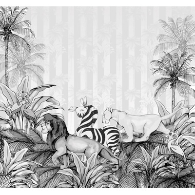 Komar Vliesová fototapeta Lví Král Monochrome rozměry 300 x 280 cm