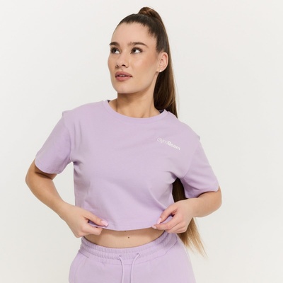 GymBeam Дамска кроп топ тениска Limitless Lavender XL