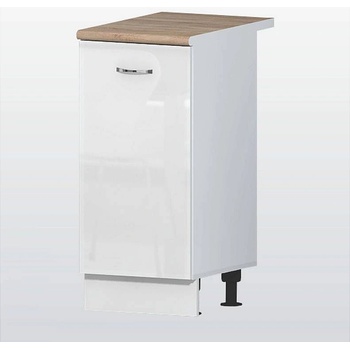 Голд - Аполо Долен кухненски шкаф с 1 врата Алис b72 45 см бял гланц