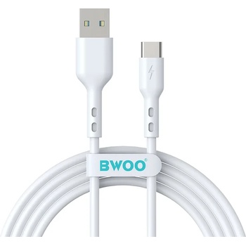 BWOO Кабел usb / usb-c, 3a, 2 метра, бял - bwoo