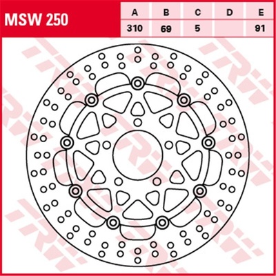 Predný brzdový kotúč TRW / Lucas Kawasaki KLV 1000 2004 - 2006