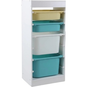 Ginger Home Етажерка с кутии за играчки Ginger Home - Бяла (TF6745-2) - baby