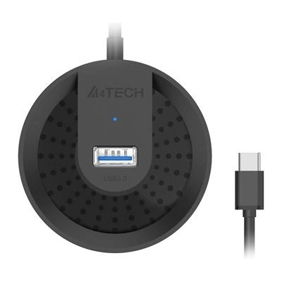A4Tech USB хъб A4tech HUB-30C, 4 портов, USB 3.0, 5120 Mbit/s, Черен (A4-HUB-30C-USB2)