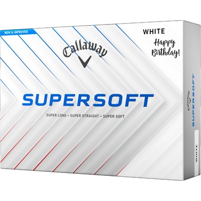 Callaway Supersoft 25 bílé Happy Birthday 12 ks