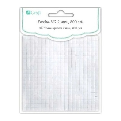 3D Oboustranné lepící čtverečky 2 mm / 800 ks