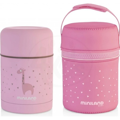 MiniLand Termoska Silky na jídlo 0,6 l pink