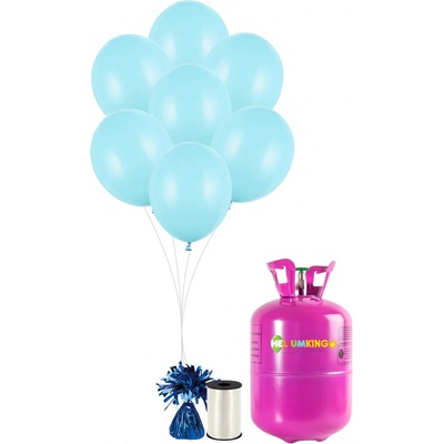 HeliumKing Hélium párty set s modrými balónikmi