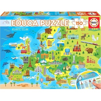 EDUCA Mapa Evropy 150 dielov