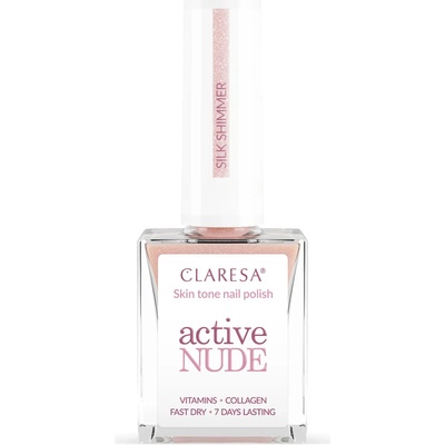 Claresa Lak na nechty Active NUDE 9,5 ml Silk Shimmer