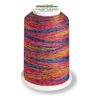 Overlockové nitě PES Madeira Aeroflock 100 (1000m) chemlonové - melírované barva 9609 confetti