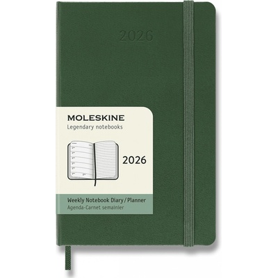 Moleskine A6 týdenní 2026 zelený – Zbozi.Blesk.cz