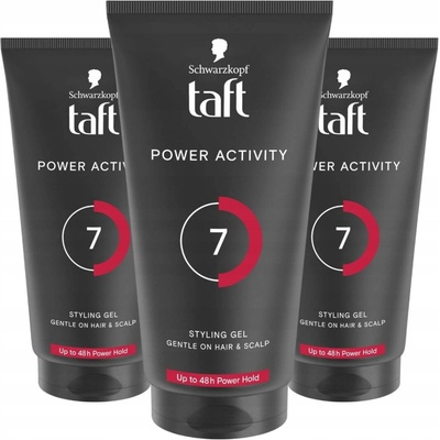 Taft Power Activity vlasový Gel 3x150ml
