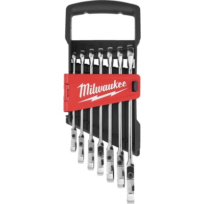 Milwaukee sada ráčnových OP klíčů s výkyvnou hlavou 8,10,12,13,14,15,17mm 144z 4932478557 4932478557