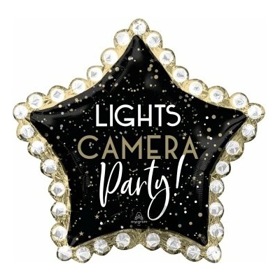 Anagram Hvězda Lights, Camera, Party! 86x81cm fóliový balónek