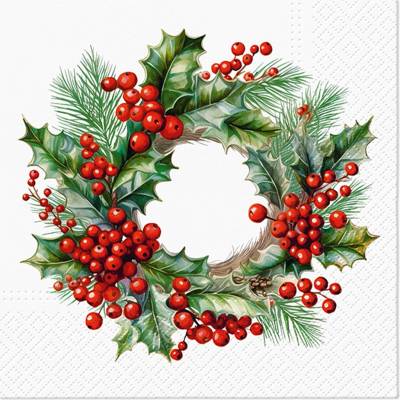PAW Obrúsky L 33x33cm Berry Wreath