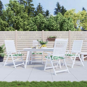 vidaXL Възглавници за столове 4 pcs Мотив с листа 50 x 50 x 4 cm (361069)