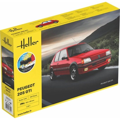 Heller Heller STARTER KIT Peugeot 205 GTI 1:24