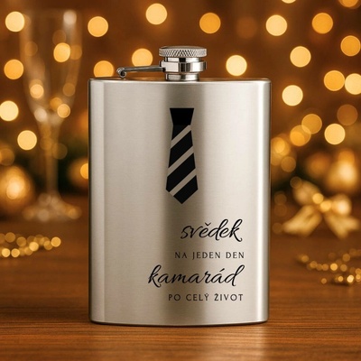 Placatka pro svědka kravata originální dárek pro kamaráda Stříbrná - kamarád