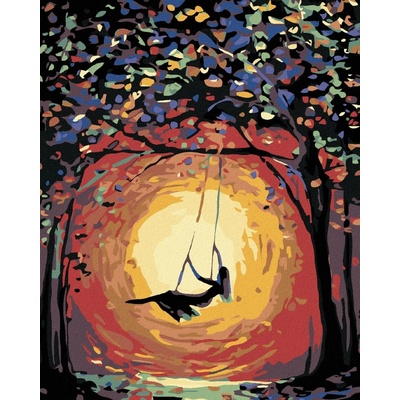 zuty Malování podle čísel na houpačce 40 x 50 cm vypnuté plátno na rám