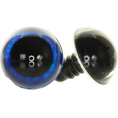Oči metalické modré 18 mm