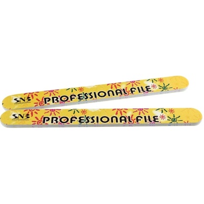 SNB Professional Пила за нокти, 180-200 grit, стилизирани слънчица, 1 брой