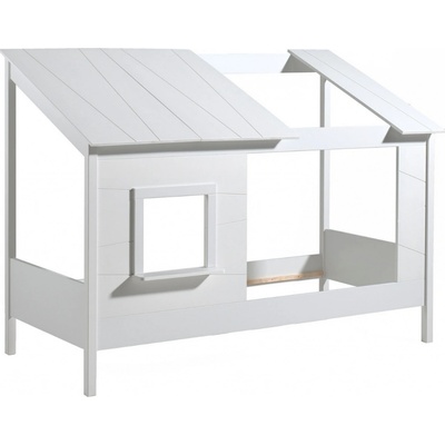 Vipack Housebed s otevřenou střechou bílá