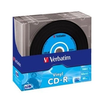 Verbatim CD-R 700MB 52x, AZO, printable, slimbox, 10ks (43426)