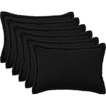 vidaXL Калъфка за възглавница 6 pcs HOUTEN Черно 50 x 80 cm Букле (920142)