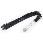 LateToBed BDSM Line Glass Handle Flogger 70cm Black