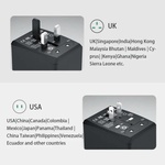 Techsuit Захранване с 1xUSB-C и 3xUSB-A изхода и преходници за цял свят в едно устройство за мобилни устройства - Techsuit Travel Adapter (HHT904) 30W (бял) (KF2331132)
