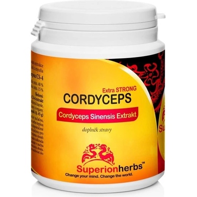 Superionherbs Cordyceps extrakt 40 % polysacharidů 15 % manitolu 90 tobolek