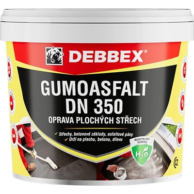 DEBBEX by Den Braven GUMOASFALT DN 350 (na vodní bázi) Varianta: 5 kg kbelík černá