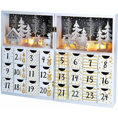 Solight LED adventní kalendář kniha 8x LED 40x30cm 2x AAA Stupeň krytí IP : IP20