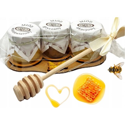 Podhalí Sada Tácek 3 Medy - Květový, Pohankový, Akátový 50g Liška