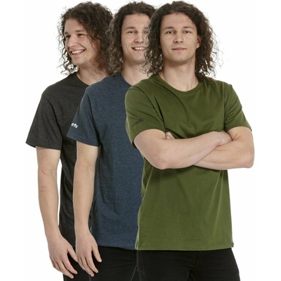 Meatfly опаковка мъжки тениски Basic Multipack Charcoal Heather/Olive/Navy Heather | Сива | Размер Meatfly | Siv | МЪЖЕ | S