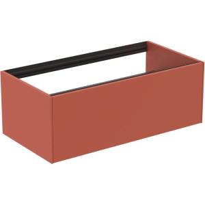 Ideal Standard Atelier Conca стенен шкаф за шкафове, червено-оранжев мат, 1 чекмедже, 100 см (T3988Y3)