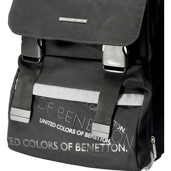 Benetton batoh na přezky černá