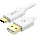 AlzaPower APW-CBTC2201W Core Charge 2.0 USB-C, 0,1m, bílý
