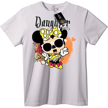 NOONEBRAND Тениска Minnie Mouse 'Дъщеря Красива' - S, Black