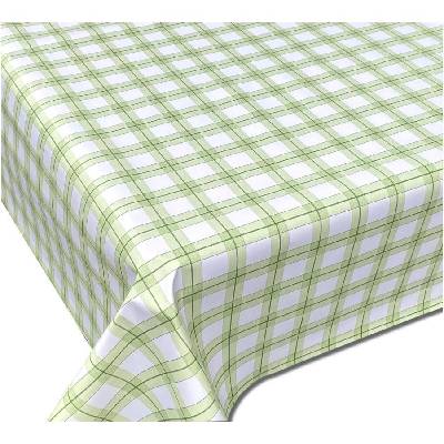 Obrus PVC 3581488, metráž, 20 m x 140 cm, štvorce zelené, IMPOL TRADE