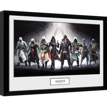 Rámovaný Obraz - Assassins Creed - Characters, 34 × 44.2 cm