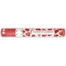 PartyDeco Vystrelovacie konfety červené srdcia 40 cm