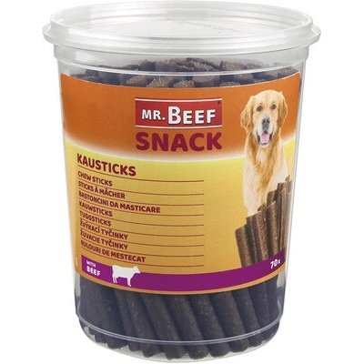 Mr. Beef Maškrty pre psov tyčinky s hovädzím 70 ks