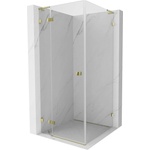 Mexen Lunar L душ кабина плъзгаща лява 80 x 80 см, прозрачна, златна - 834L-080-080-50-00-L (834L-080-080-50-00-L)