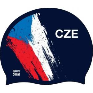 BornToSwim плувна шапка borntoswim cze swimming cap тъмно син